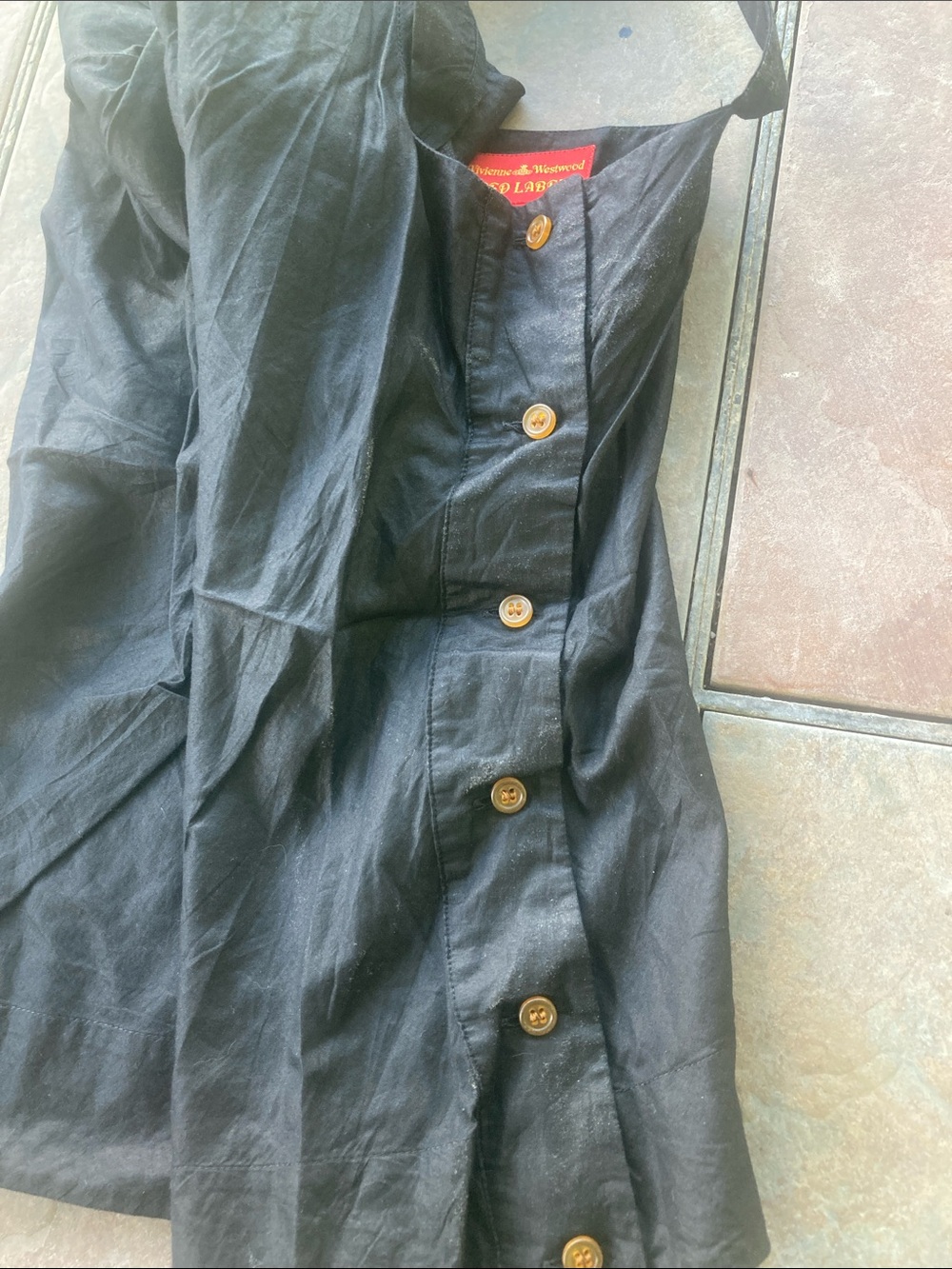 Vivienne Westwood Black Draped Wide-Strap Top - Picture 3 of 9